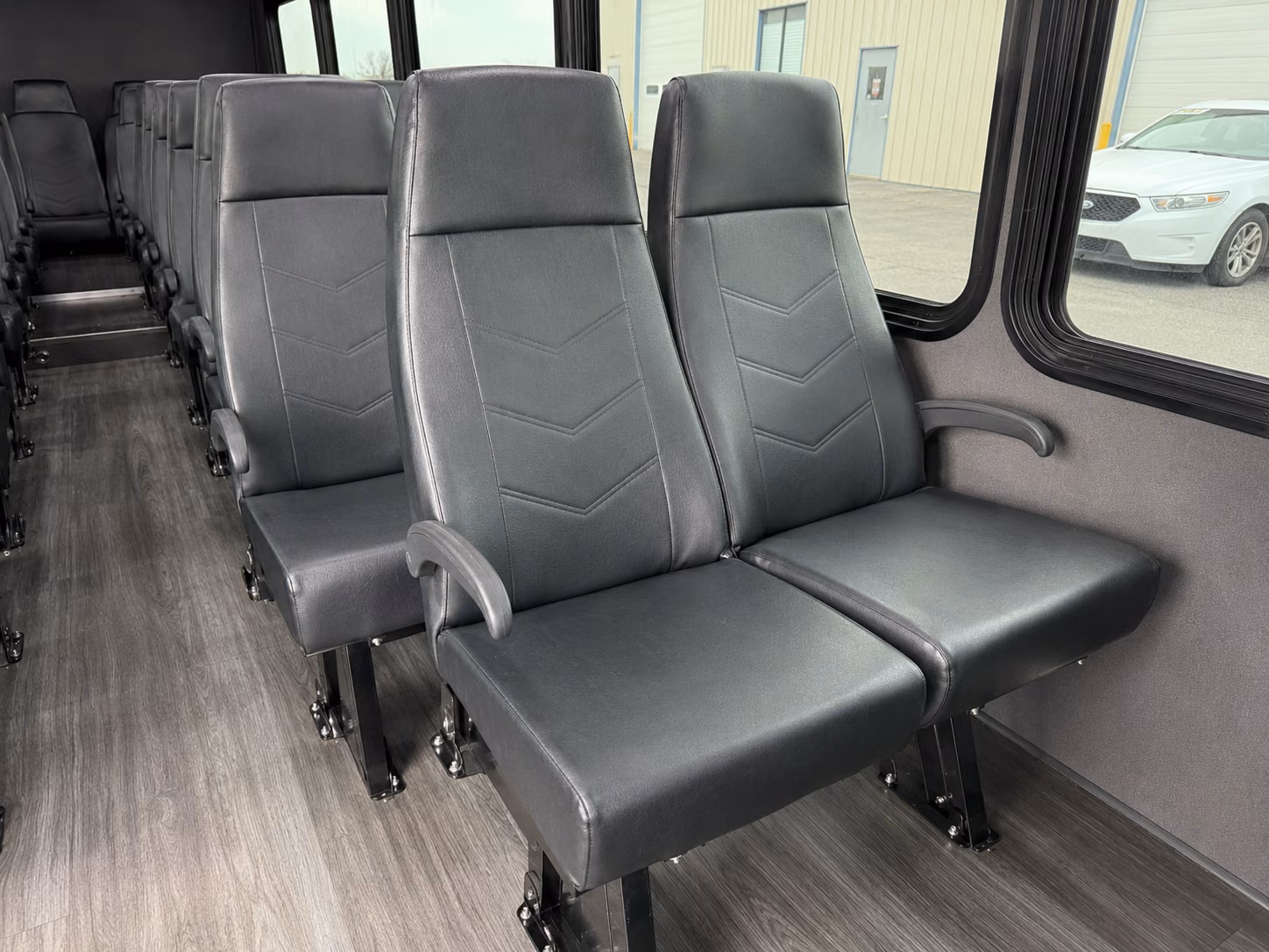 beaverton 18 passenger minibus inside