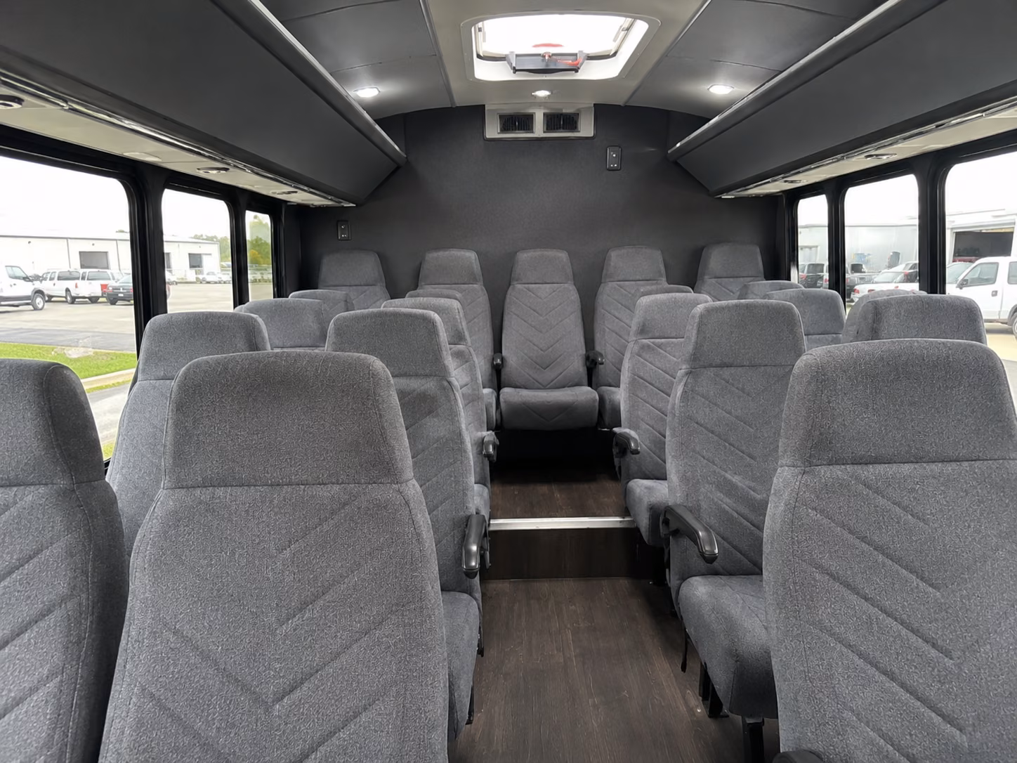 beaverton 20 passenger minibus inside