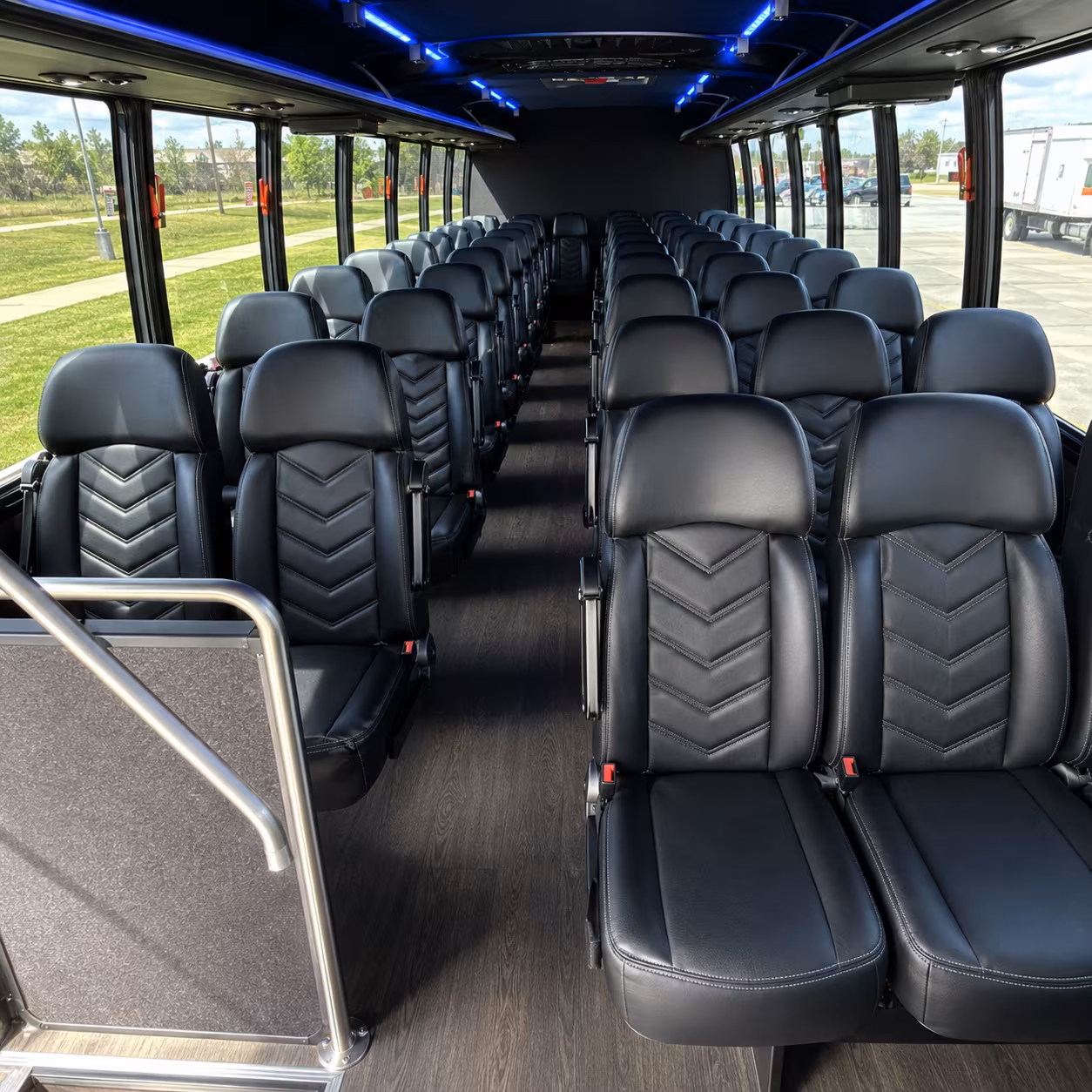 beaverton 25 passenger minibus inside