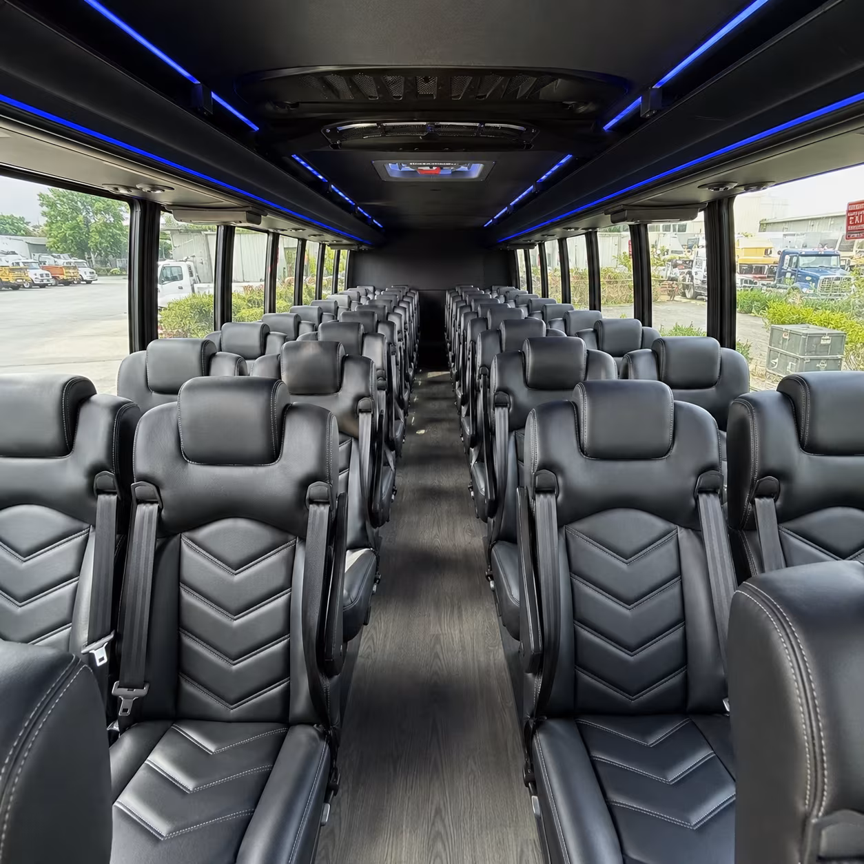 beaverton 28 passenger minibus inside