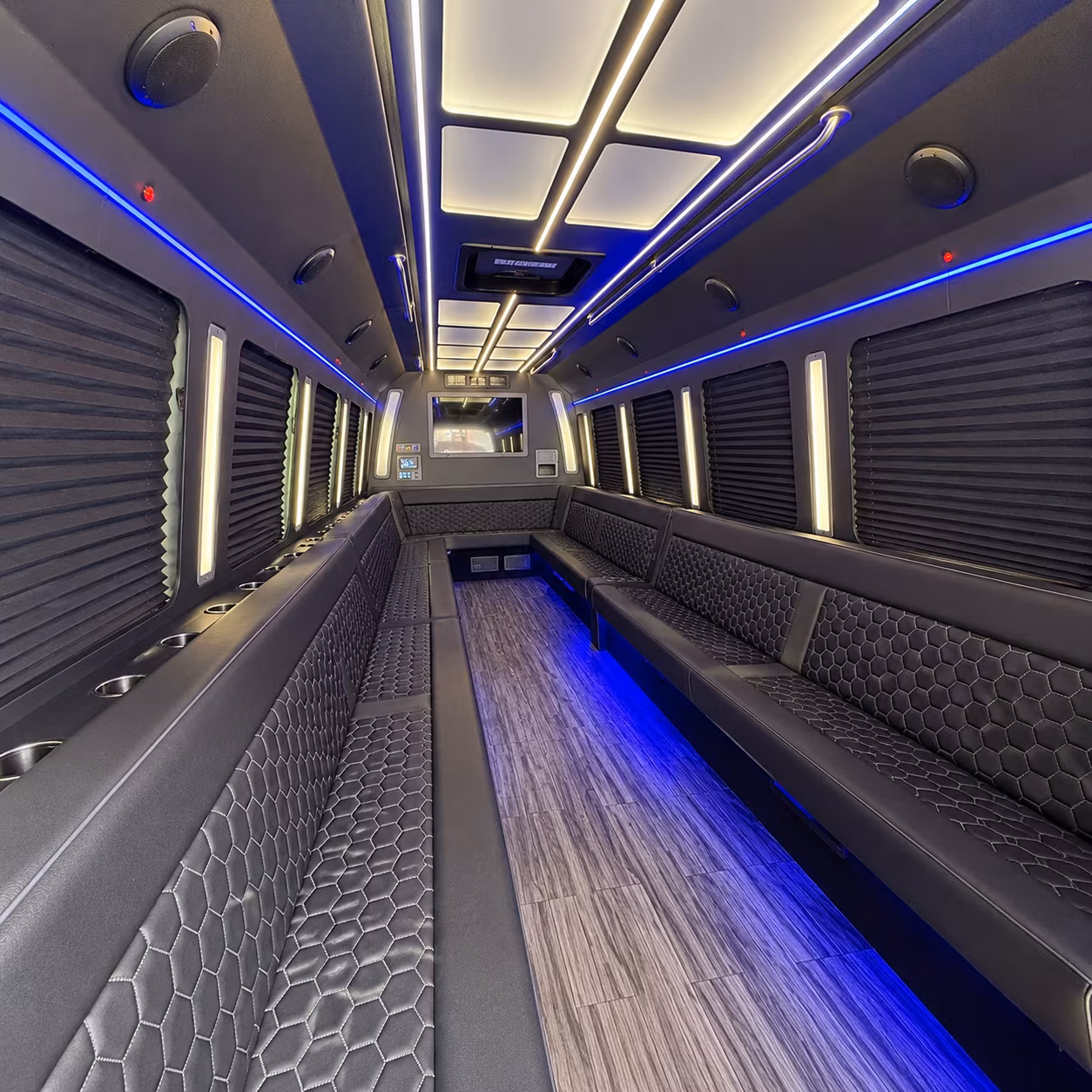 beaverton 30 passenger party bus interior